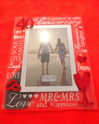 40th Anniversary Photo Frame, Always & Forever