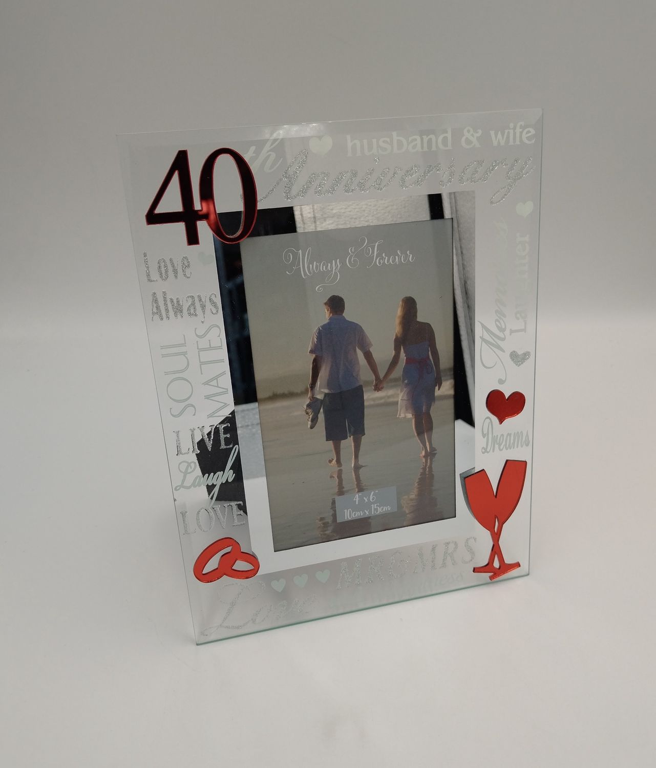 40th Anniversary Photo Frame, Always &amp; Forever