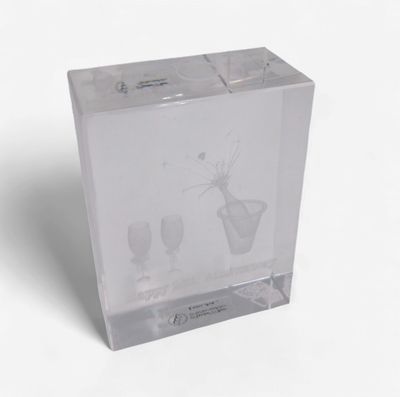 25th Anniversary Crystal Clear Paperweight