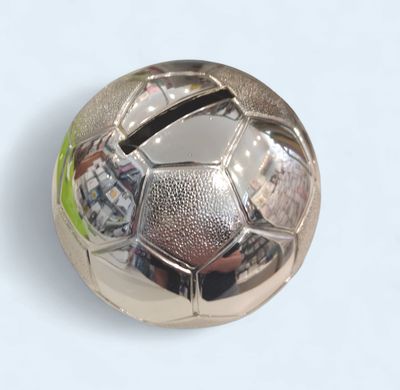 Silver Football Money Box