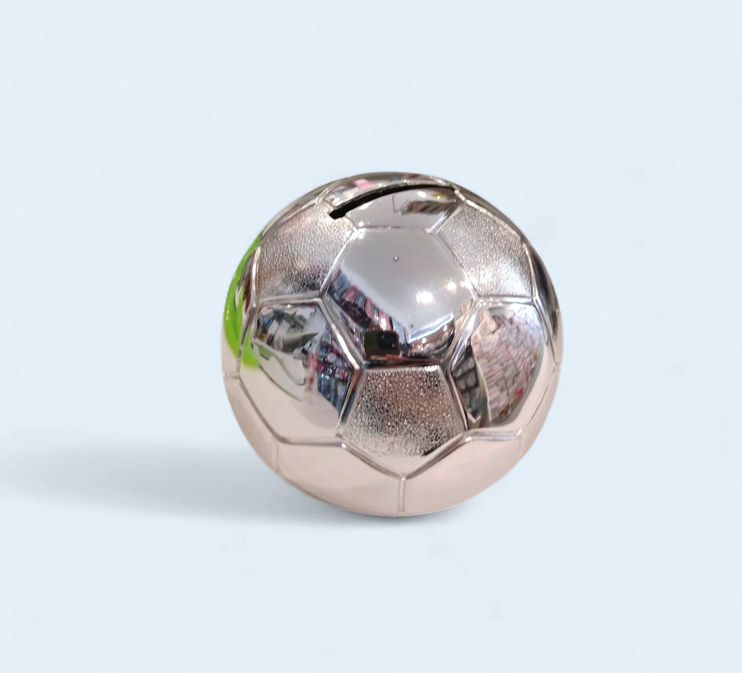 Silver Football Money Box