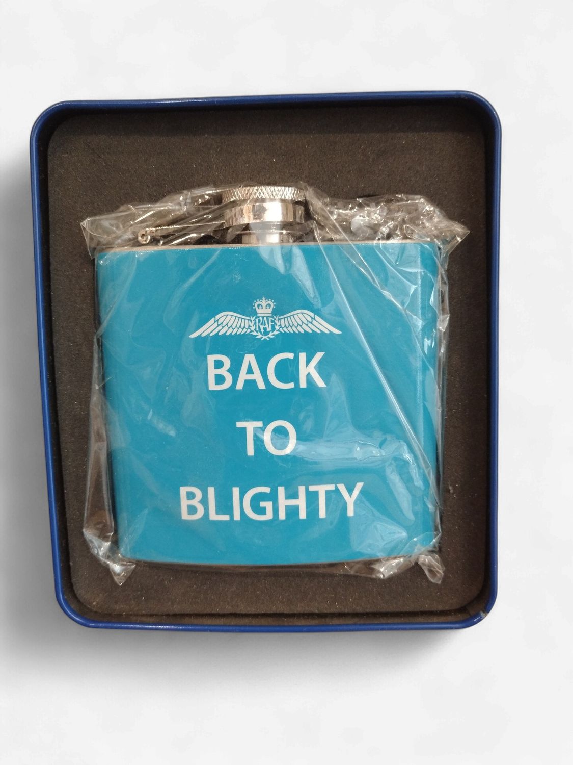 Back To Blighty Hip Flask, by RAF