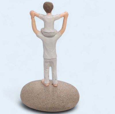 Dad and Child Figurine