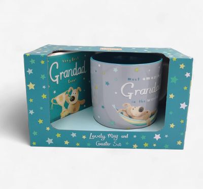 Boofle Grandad Lovely Mug and Coaster Set