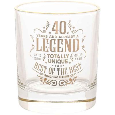 40th Harvey Makin Legend Tumbler Glass