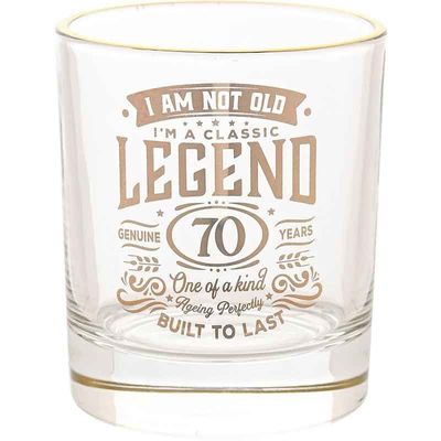 70th Harvey Makin Legend Tumbler Glass