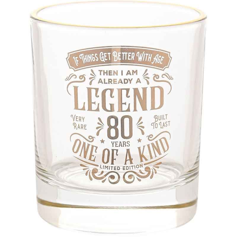 80th Harvey Makin Legend Tumbler Glass