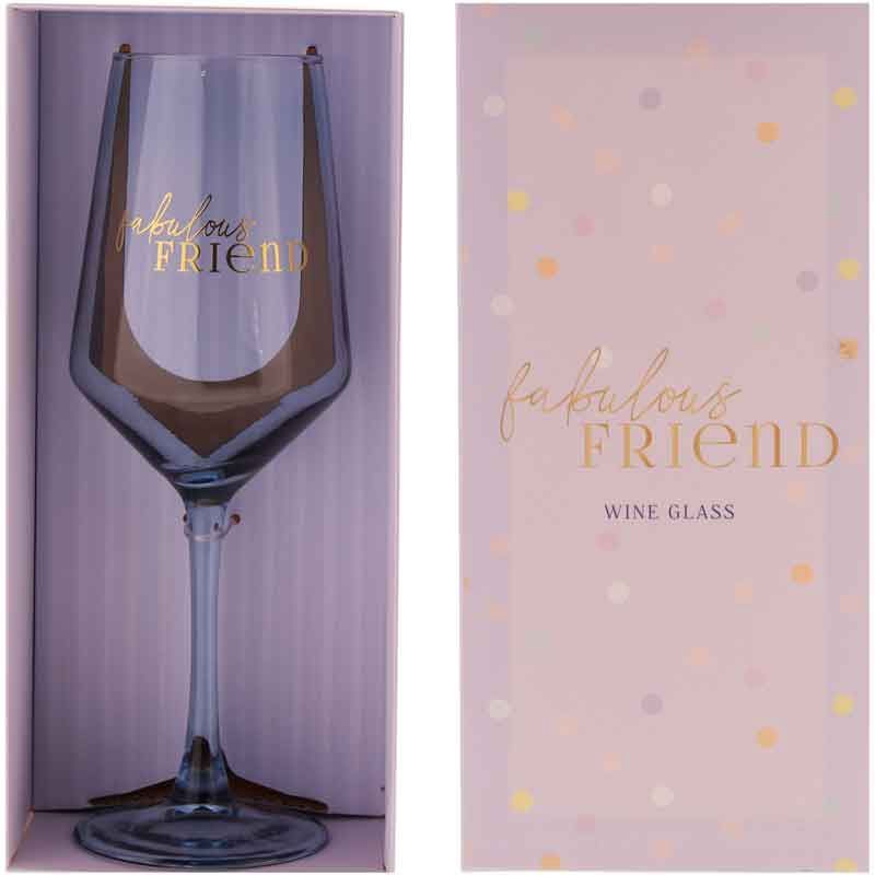 Fabulous Friend Confetti Wine Glass