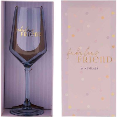 Fabulous Friend Confetti Wine Glass