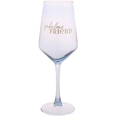 Fabulous Friend Confetti Wine Glass