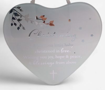 Christening Heart Plaque