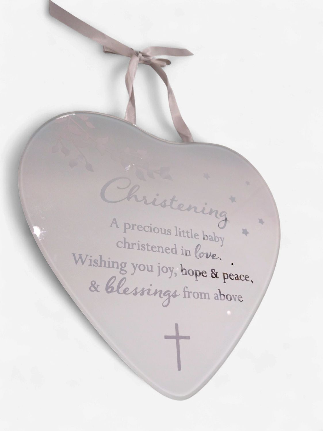 Christening Heart Plaque