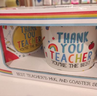 Best Teacher's Mug and Coaster Set