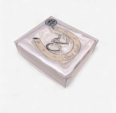 Silverplated Diamonte Horseshoe