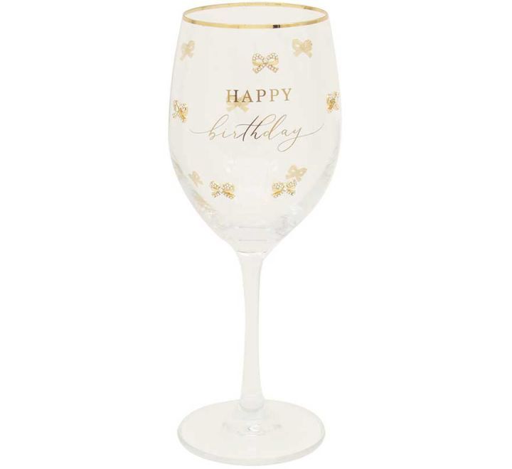 Happy Birthday Wine Glass, Madelaine