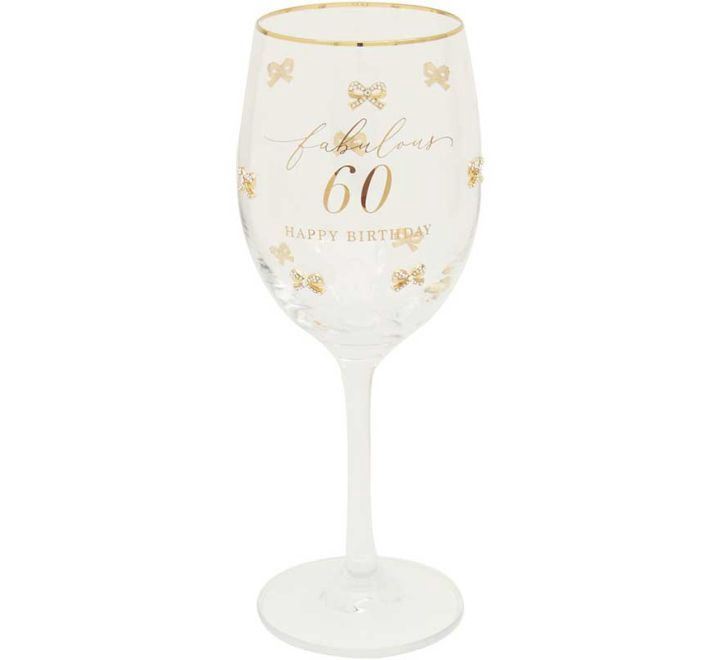 60th Birthday Wine Glass, Madelaine