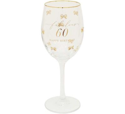60th Birthday Wine Glass, Madelaine