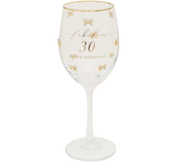 30th Wine Glass Madelaine