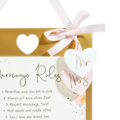 Marriage Rules Plaque