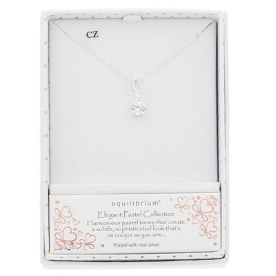Pure Elegance Double Twist Silver Plated Necklace