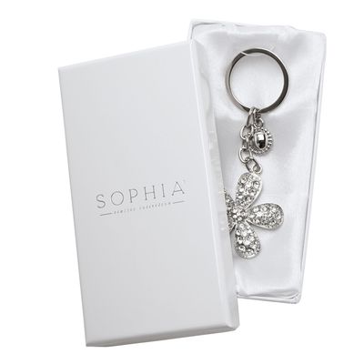 Sophia Classic Crystal Flower Keyring