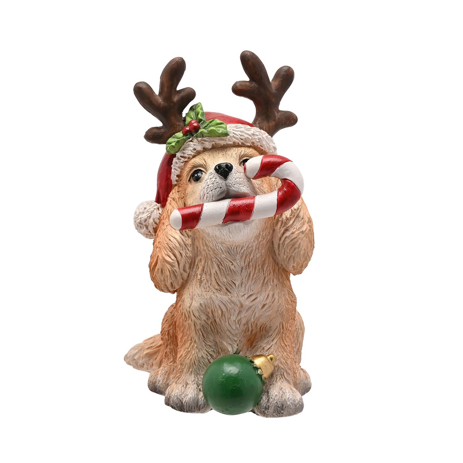 Santa &amp; Friends Dog with Candy Cane