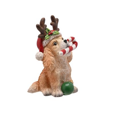 Santa & Friends Dog with Candy Cane