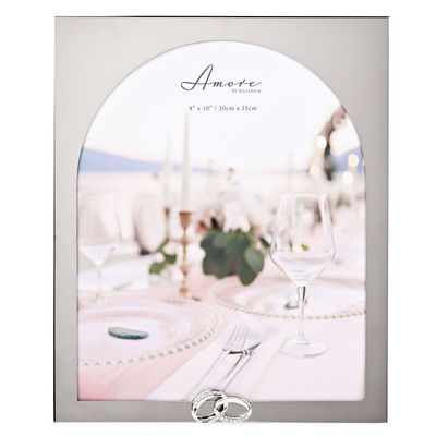 Amore Arch Photo Frame with Rings 8" x 10"