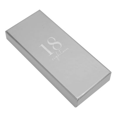 Milestones Silver Plated Birthday Key &amp; Engraving Tag - 18
