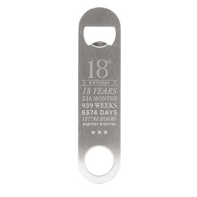 Milestones Pint Glass &amp; Bottle Opener - 18