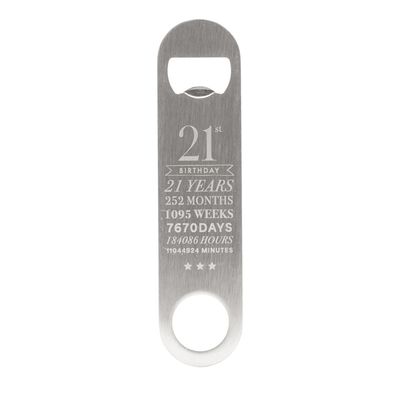 Milestones Pint Glass &amp; Bottle Opener - 21