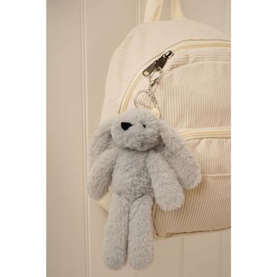 Theo The Plush Grey Bunny Keyring