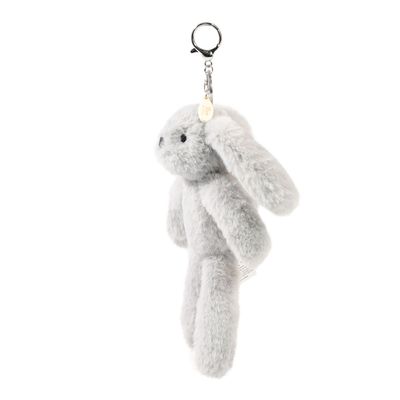 Theo The Plush Grey Bunny Keyring