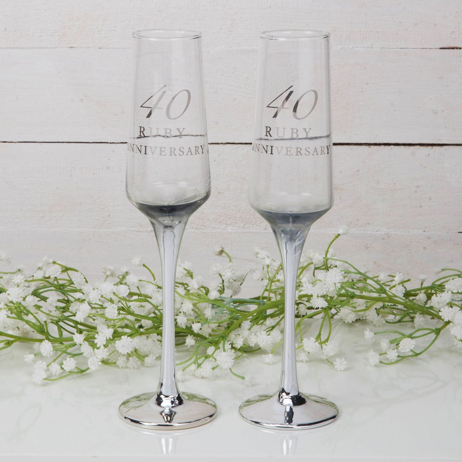 Amore Straight Flutes Set of 2 - 40th Anniversary