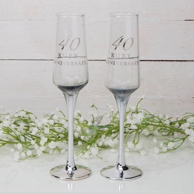 Amore Straight Flutes Set of 2 - 40th Anniversary