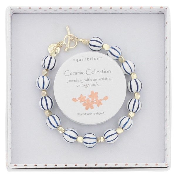 Ceramic Lines Gold Plated Bracelet