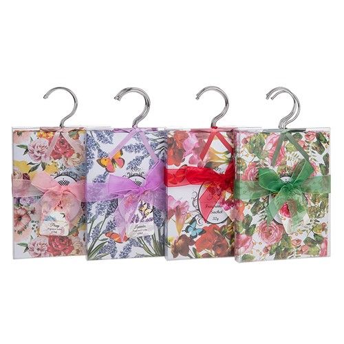 Fragrant Garden Hanging Sachet Pack of 4, Colour: Freesia (Red)