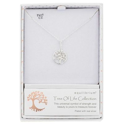 Tree of Life Elegant Silver Plated Necklace