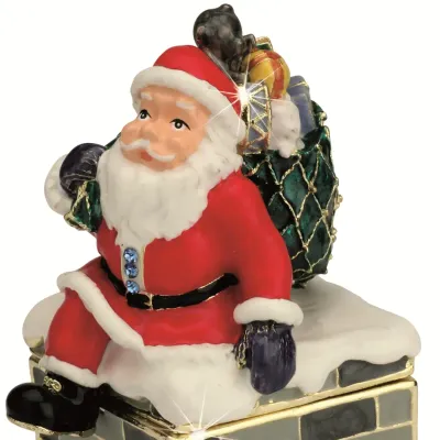 Santa &amp; Chimney Trinket Box, by Craycombe Trinkets