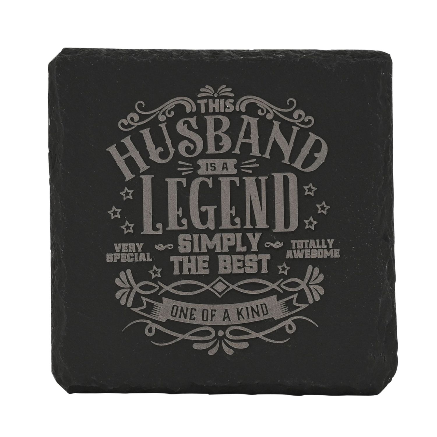 Harvey Makin Legend Slate Coaster - Husband