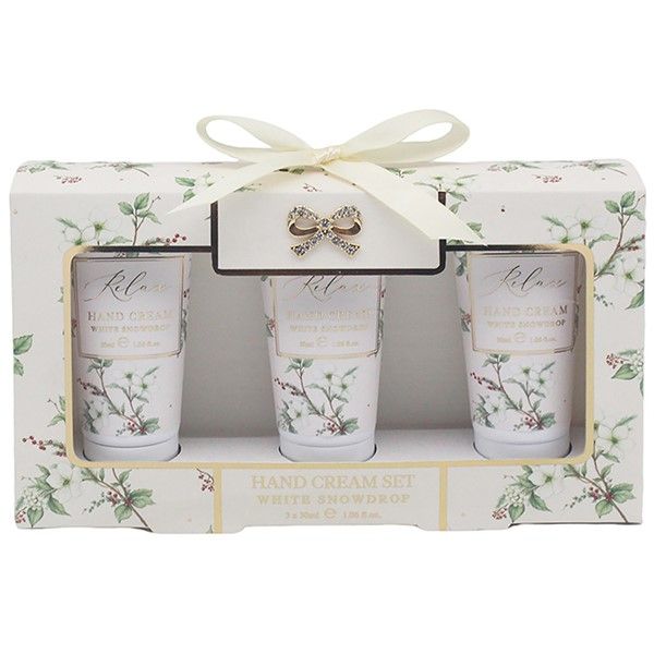 Xmas Hearts Design White Hand Cream
