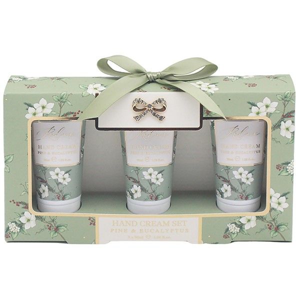 Xmas Hearts Design Pine Hand Creams Set of 3