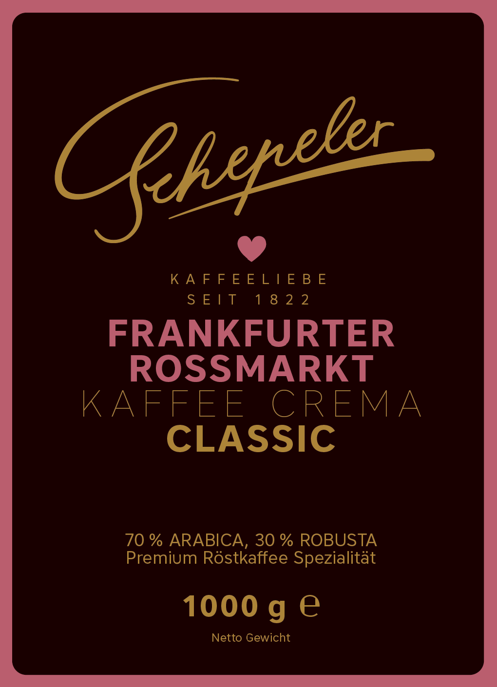 Frankfurter Rossmarkt Kaffee Crema CLASSIC | 1000 g