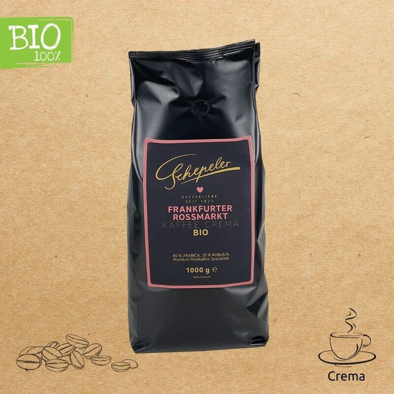 Frankfurter Rossmarkt Kaffee Crema BIO | 1000 g Frankfurter Rossmarkt Kaffee Crema BIO | 1000 g