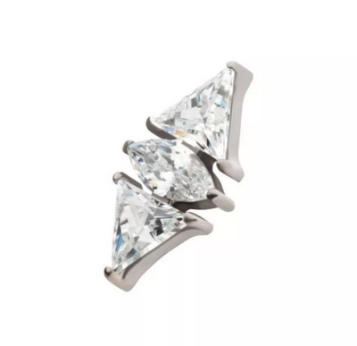 Invictus 3 Cluster Top with Prong Set Marquise & Triangle CZ