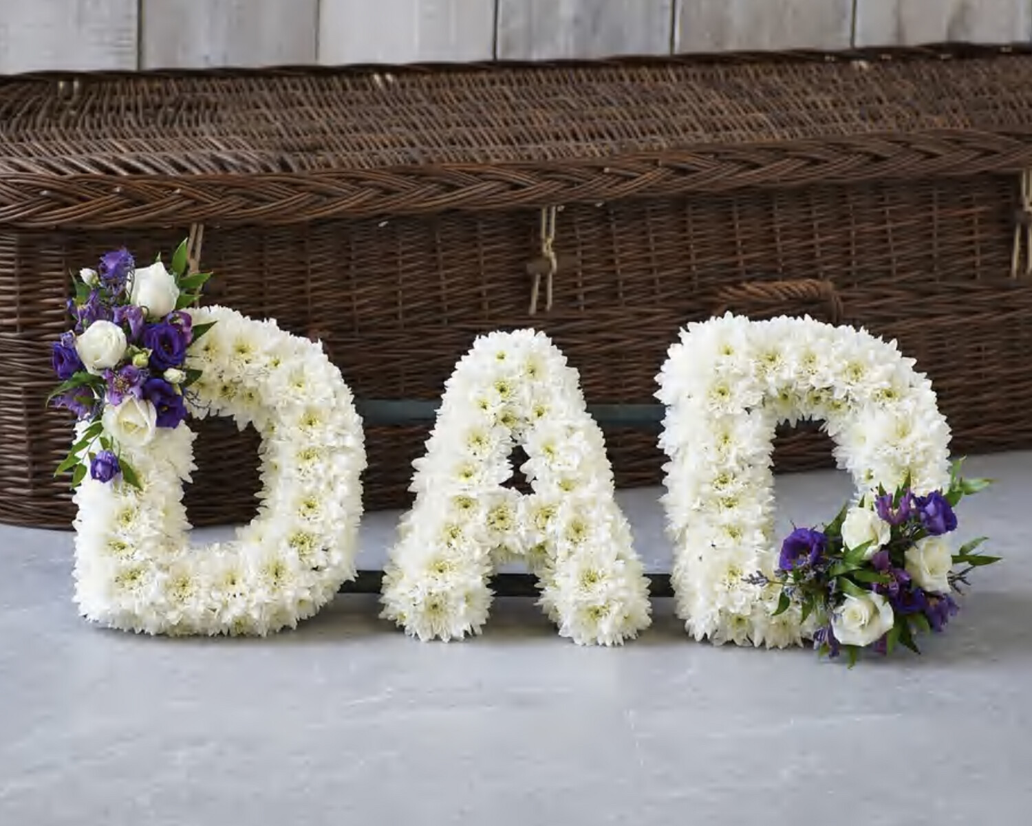 DAD Funeral Tribute Lettering