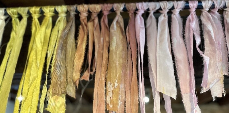 Hand-Dyed Recycled Sari Silk Ribbon