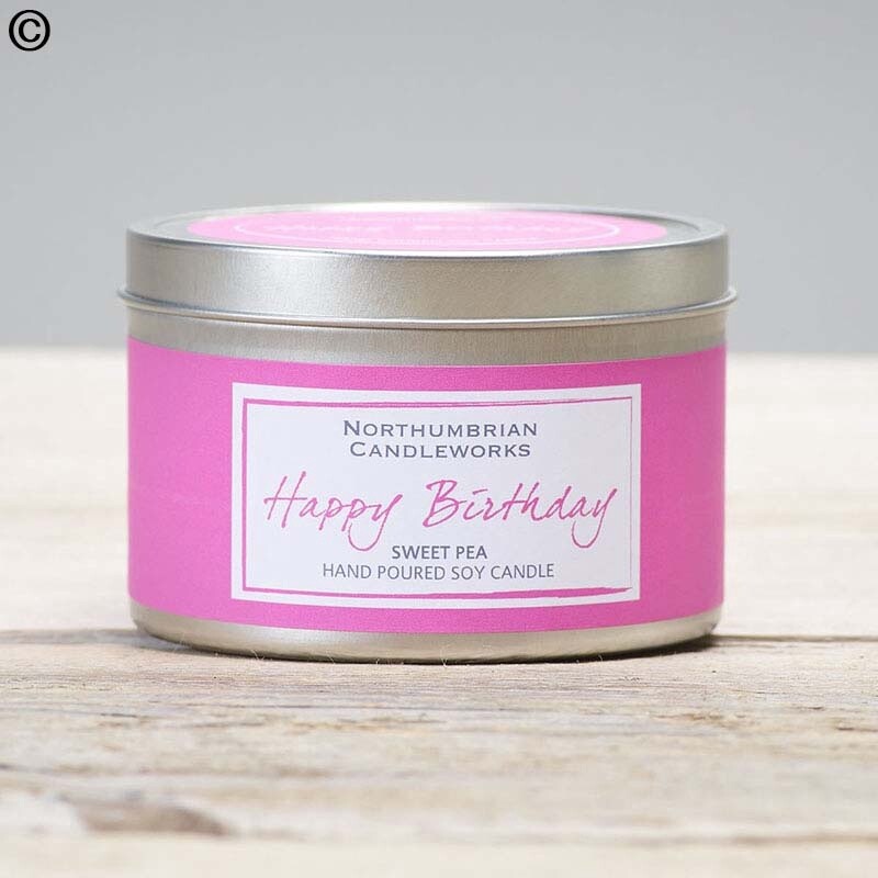 Happy Birthday &#39;Sweet Pea&#39; Scented Candle