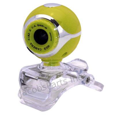 3MP Green Webcam with Clip Stand and Microphone