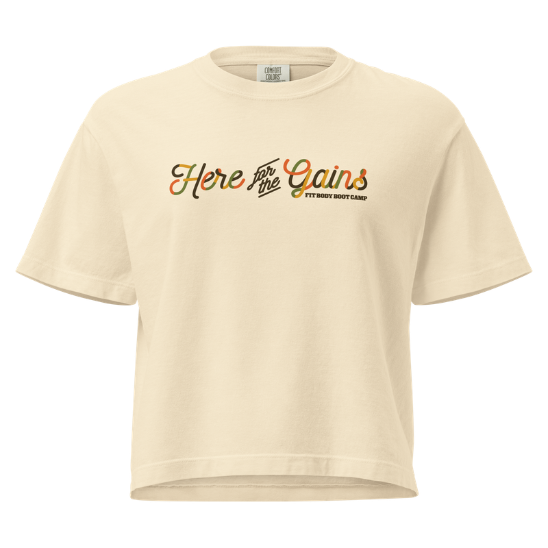 Here For The Gains Women’s Boxy Tee